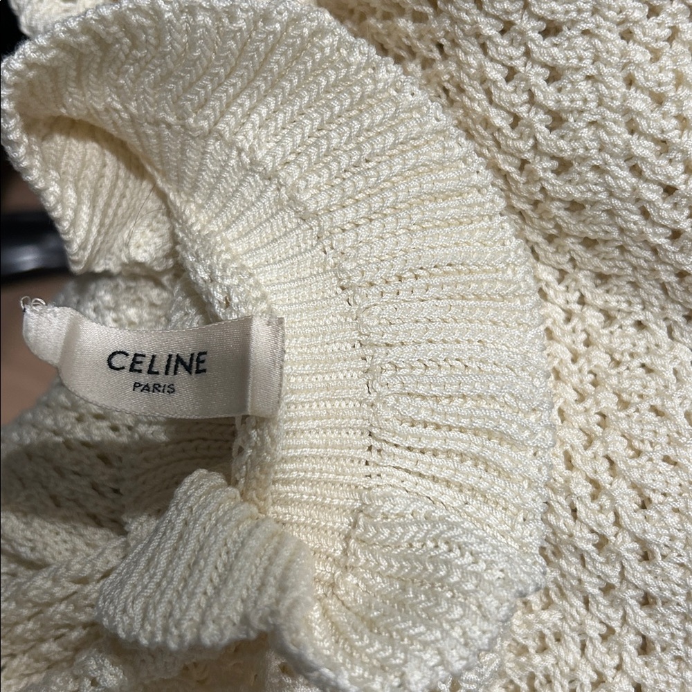 Celine Ruffle Cream Sweater - Picture 3 of 4